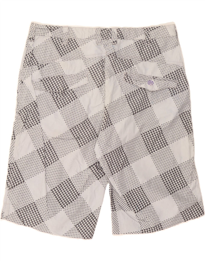 NIKE Mens Cargo Shorts Large White Check Cotton Vintage Nike and Second-Hand Nike from Messina Hembry 