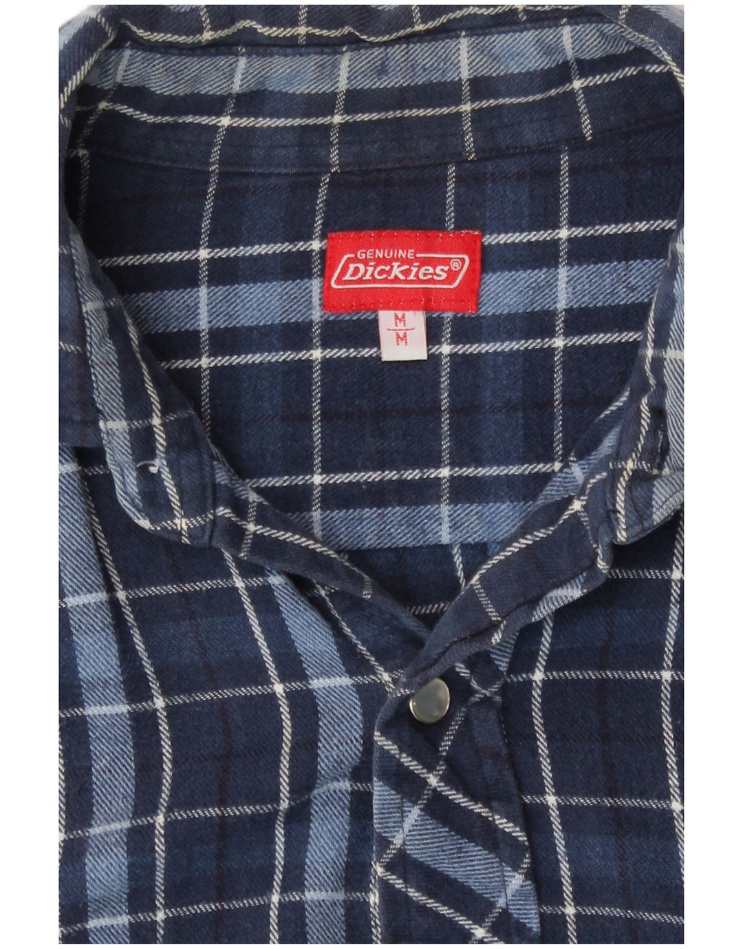 Мужская фланелевая рубашка Dickies темно-синяя в клетку среднего размера