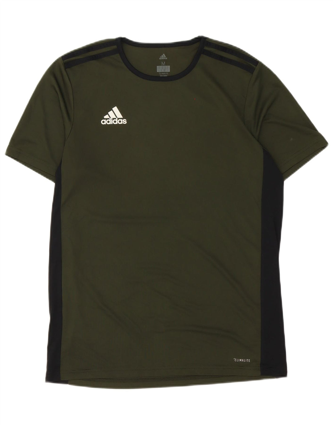 Adidas Мужская футболка Climalite Верх среднего зеленого цвета из полиэстера с цветными блоками