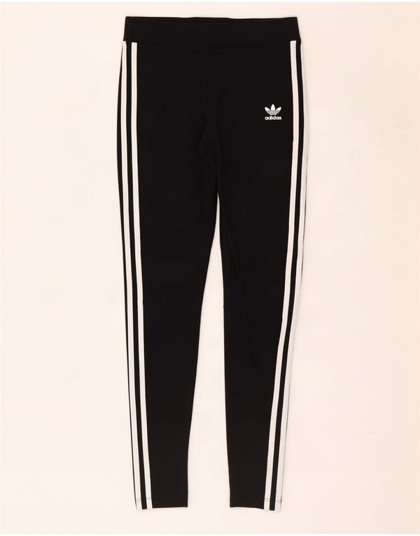Женские леггинсы Adidas UK 8, маленькие черные хлопковые