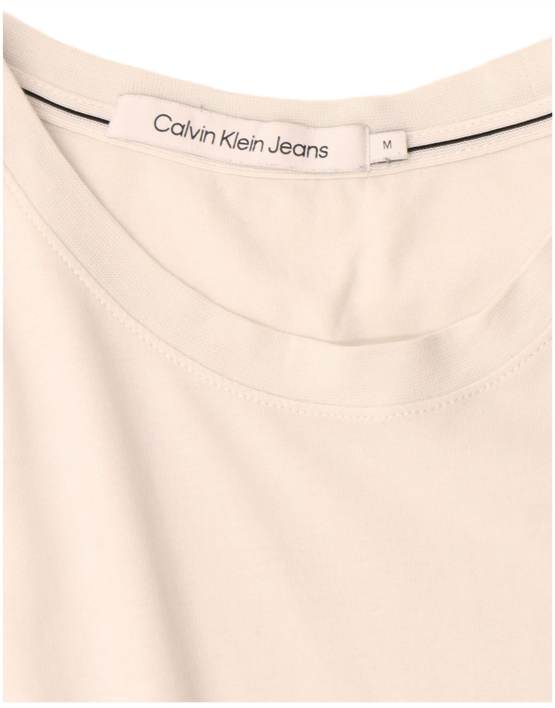 Мужская футболка Calvin Klein Jeans среднего размера, белый хлопок