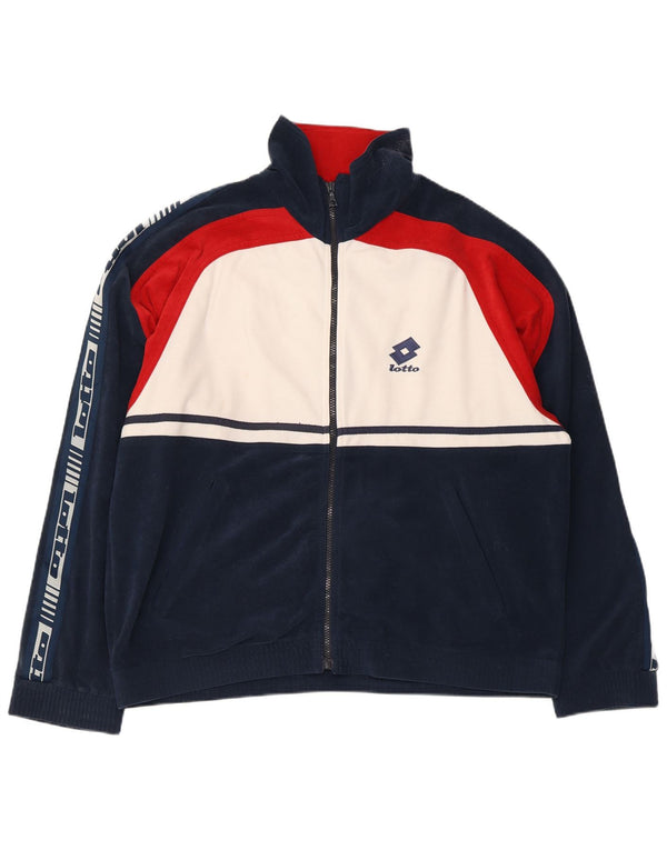 Мужской спортивный костюм Lotto, верхняя куртка UK 40/42, большой темно-синий с цветными блоками