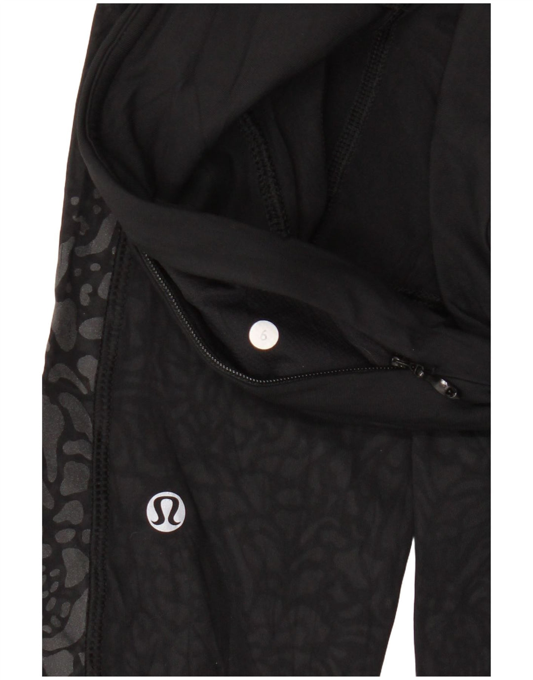 Женские леггинсы Lululemon, США 6, средний черный с животным принтом