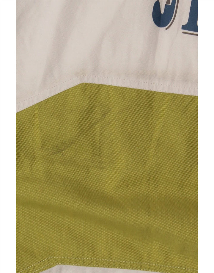 JECKERSON Мужская рубашка с коротким рукавом с рисунком, XL, синяя, с цветными блоками