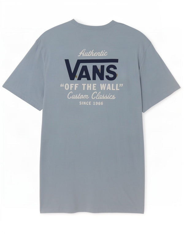 Мужская футболка классического кроя с рисунком Vans, большой синий хлопок
