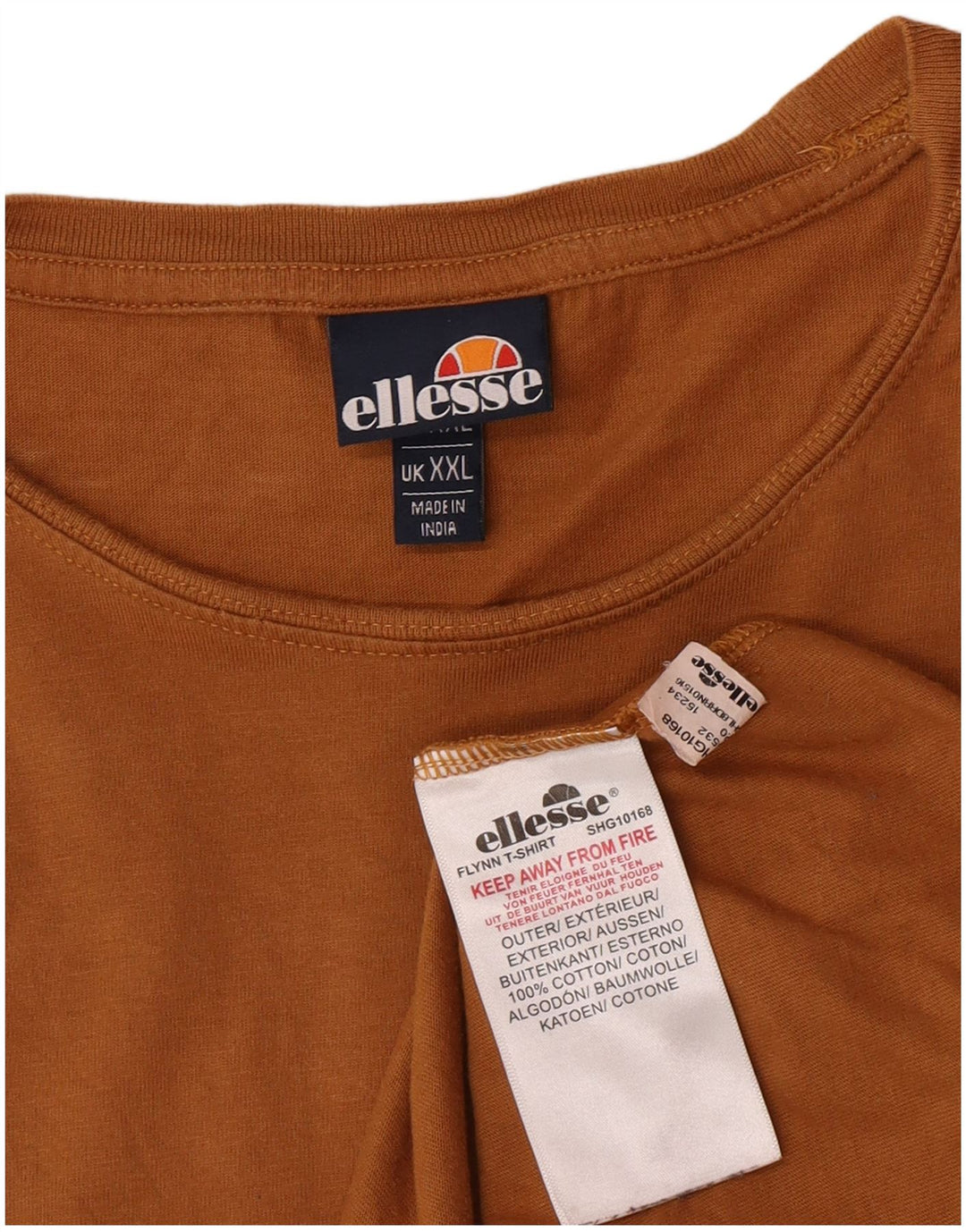 Ellesse Женская футболка с рисунком Топ 2XL Коричневый хлопок