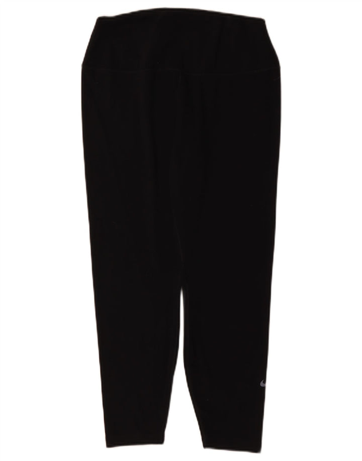 Женские леггинсы Nike Dri Fit UK 16, большие черные полиэстер