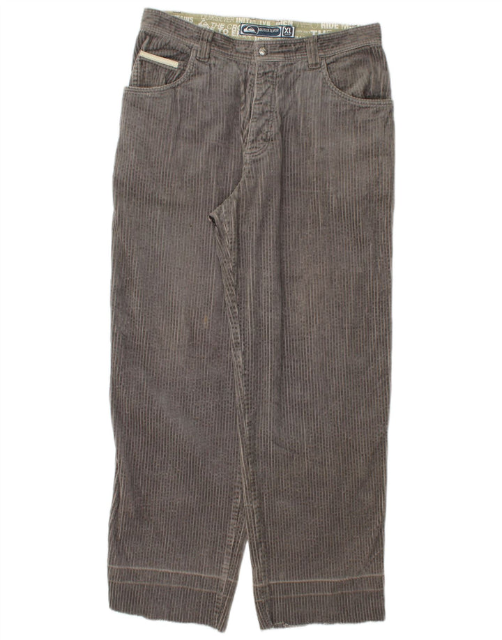 QUIKSILVER Мужские прямые вельветовые брюки XL W36 L32 Серые хлопковые