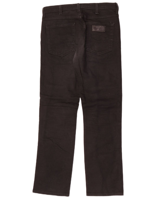 Wrangler Mens Arizona Stretch Straight Jeans W32 L32 Black Cotton