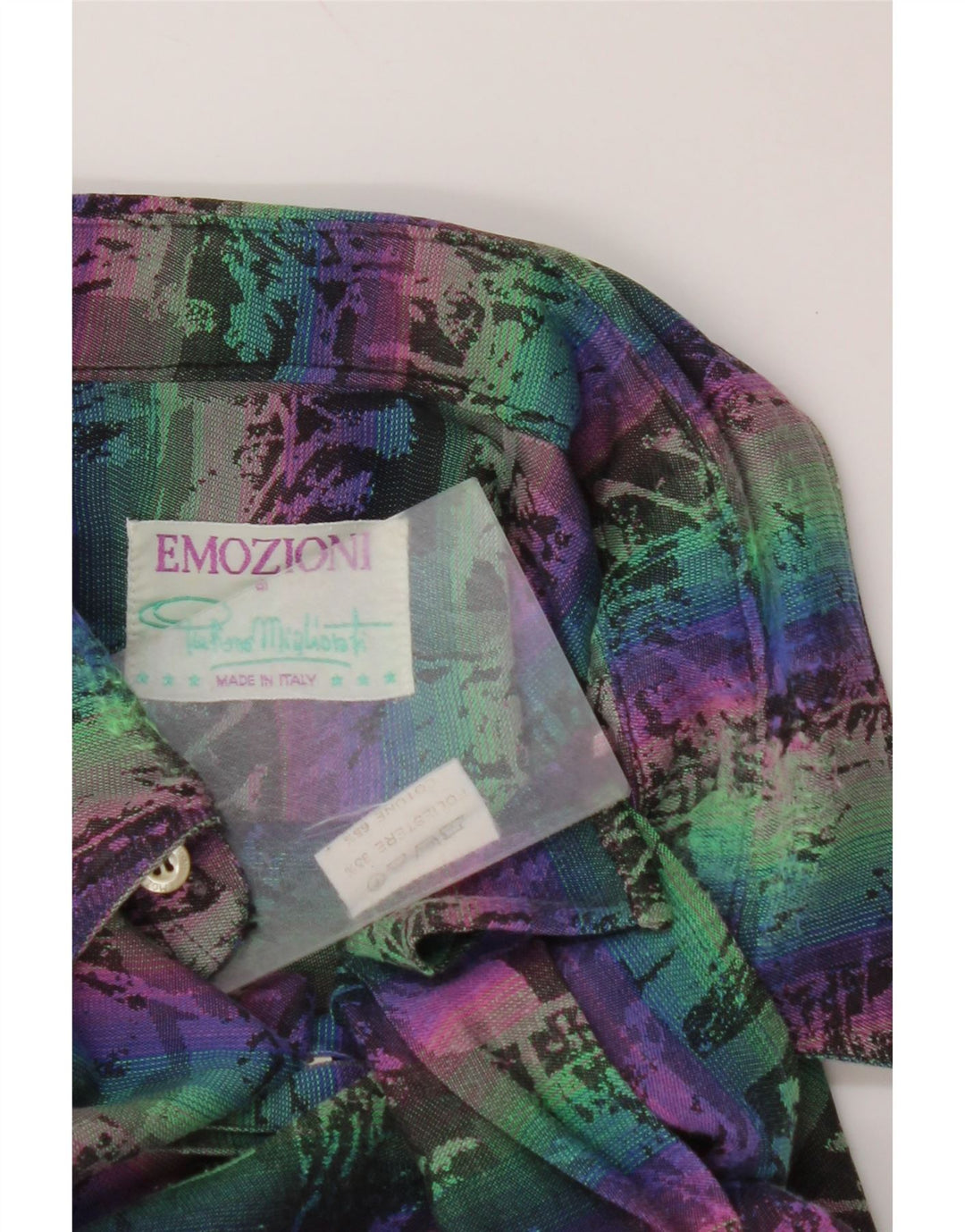 EMOZIONI Мужская рубашка с абстрактным узором, большая разноцветная хлопковая рубашка
