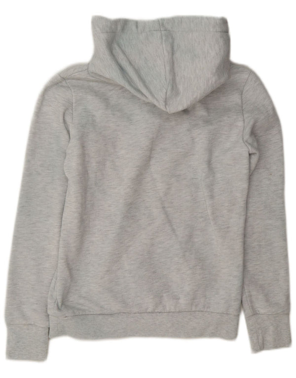 Женский джемпер с капюшоном Superdry UK 10, маленький серый хлопок с крапинками