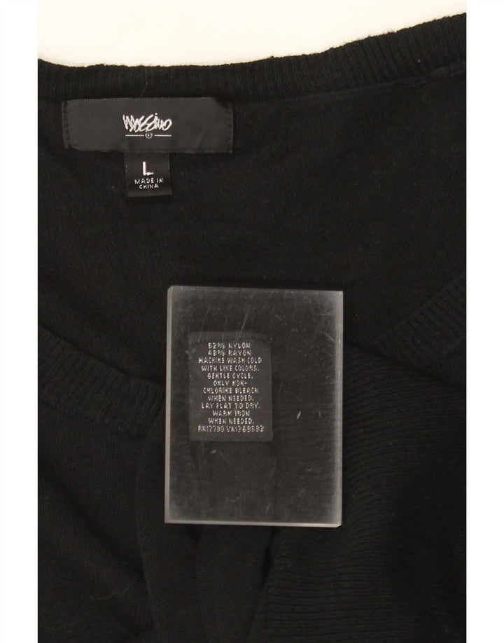 Женский свитер с вырезом «лодочка» MOSSIMO UK 14, большой черный нейлон