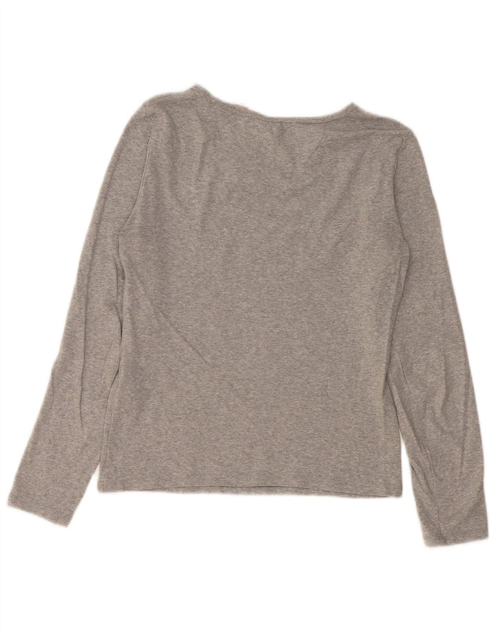 Женский топ Levi's с длинным рукавом UK 10, маленький серый хлопок