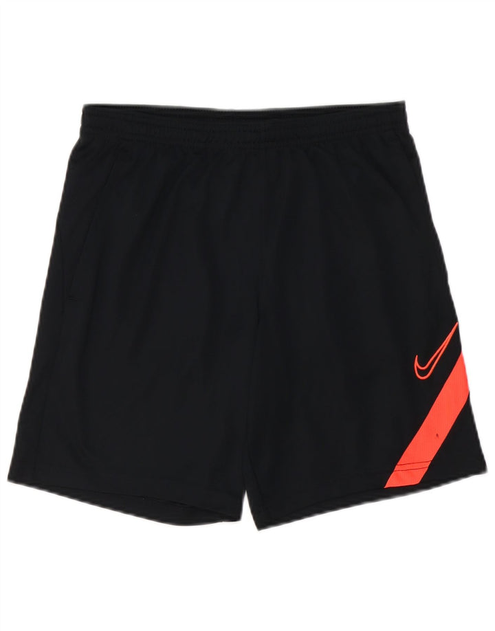 Мужские спортивные шорты Nike Dri Fit, маленькие черные полиэстер с цветными блоками