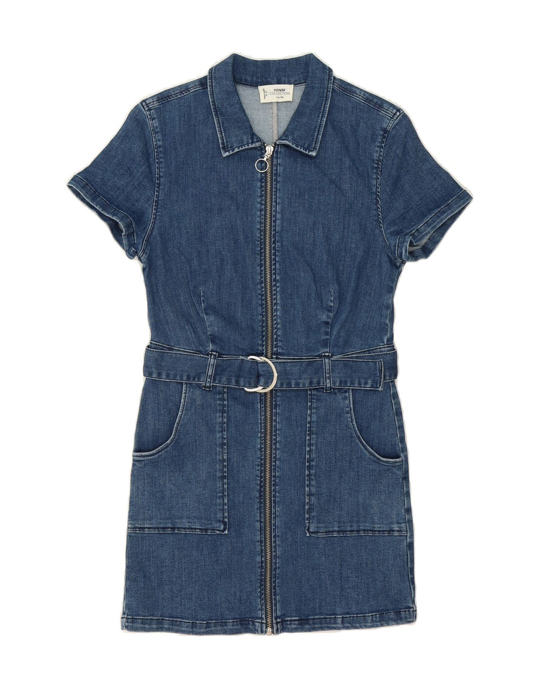 TALLY WEIL Womens Denim Dress EU 36 Small Blue Cotton Vintage Tally Weil and Second-Hand Tally Weil from Messina Hembry 