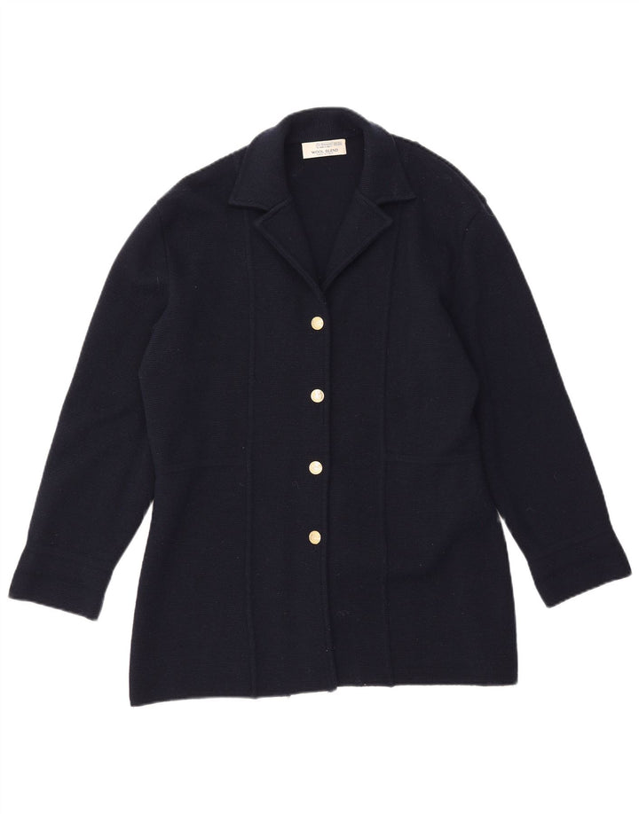 СТ. BERNARD Женский пиджак на 4 пуговицах, Великобритания, 18/20 XL, темно-синий, шерсть