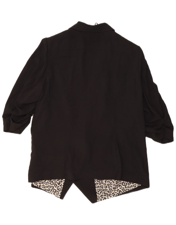 Женский открытый пиджак с рукавами 3/4 MARKS & SPENCER UK 20 2XL, черный