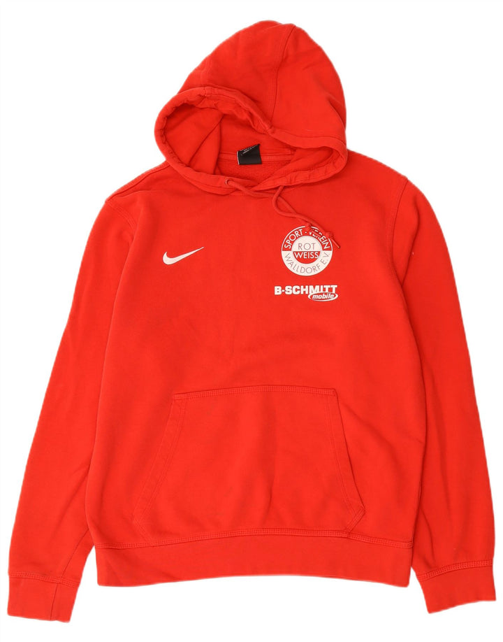 Мужской джемпер с капюшоном с графическим рисунком Nike, хлопковый средний красный