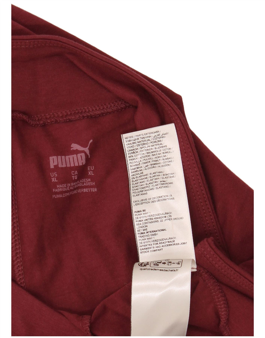 Женские леггинсы с рисунком PUMA UK 18 XL, бордовый хлопок