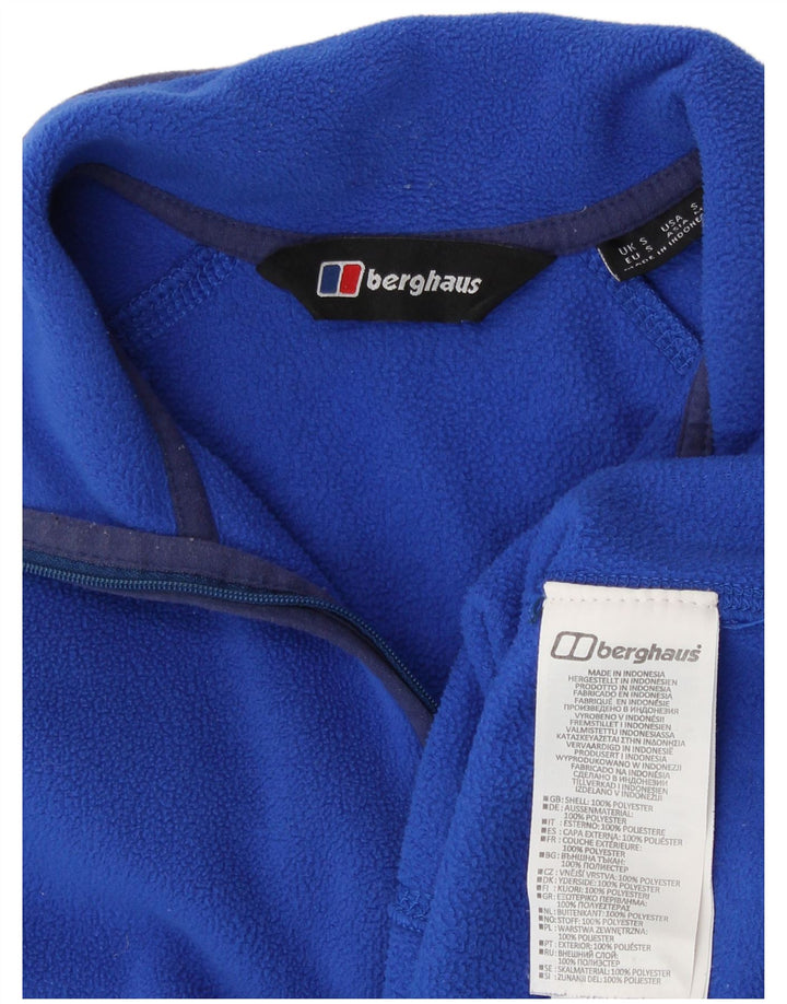 Berghaus Мужской флисовый джемпер с воротником на молнии, маленький синий, полиэстер