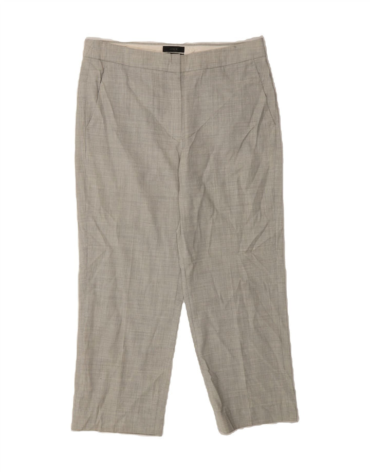 J. CREW Womens Straight Chino Trousers US 8 Medium W30 L24 Grey Check Wool Vintage J. Crew and Second-Hand J. Crew from Messina Hembry 
