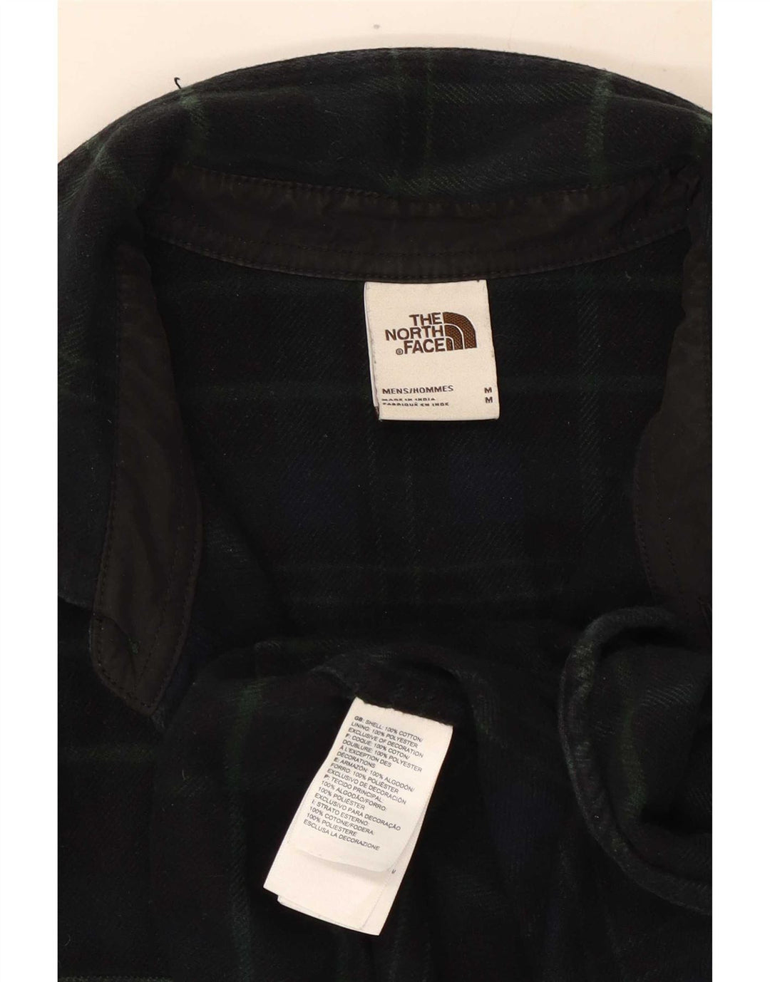 Мужская фланелевая рубашка The North Face среднего размера, темно-синяя клетка, хлопок