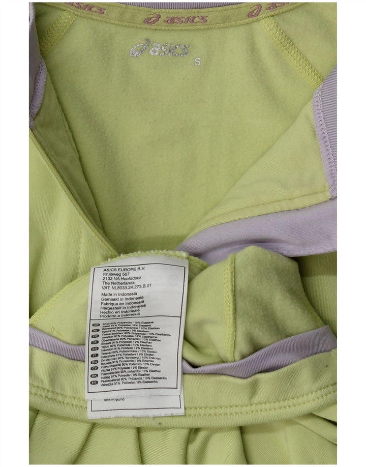 Женский спортивный пуловер с графическим рисунком ASICS Top UK 10, маленький зеленый с цветными блоками
