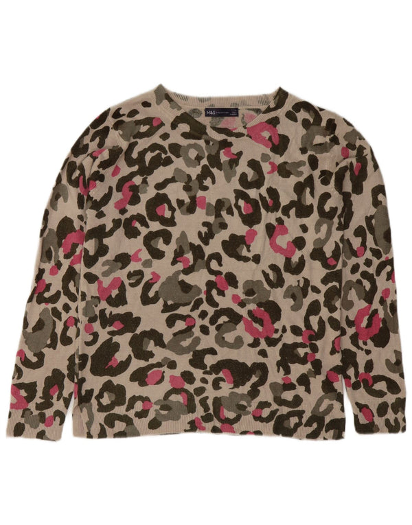 Женский джемпер с вырезом «лодочка» Marks & Spencer UK 12, средний бежевый