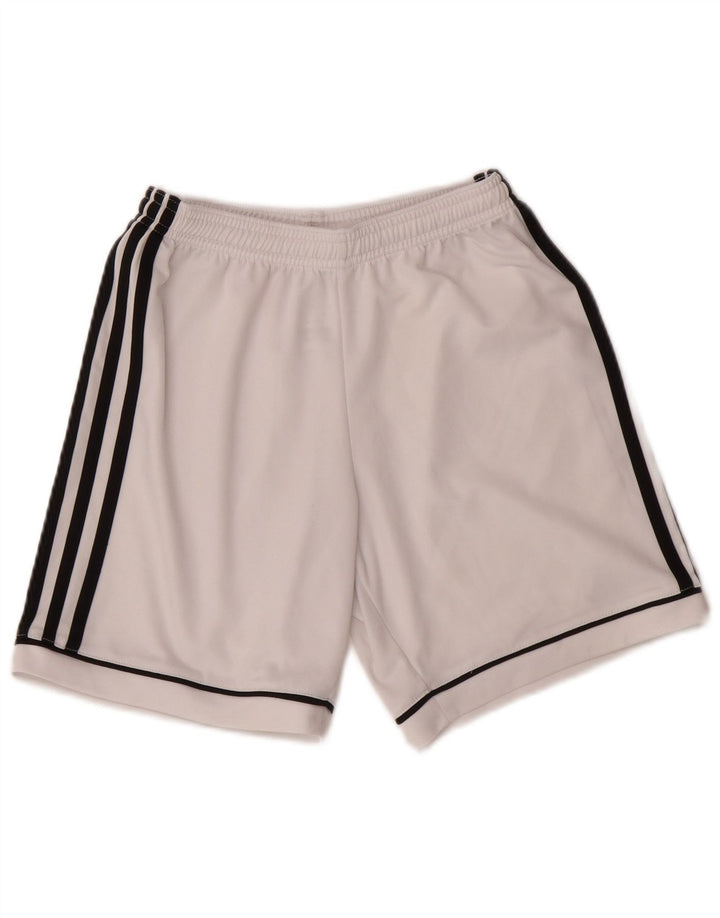 ADIDAS Boys Climalite Sport Shorts 11-12 Years  White Polyester