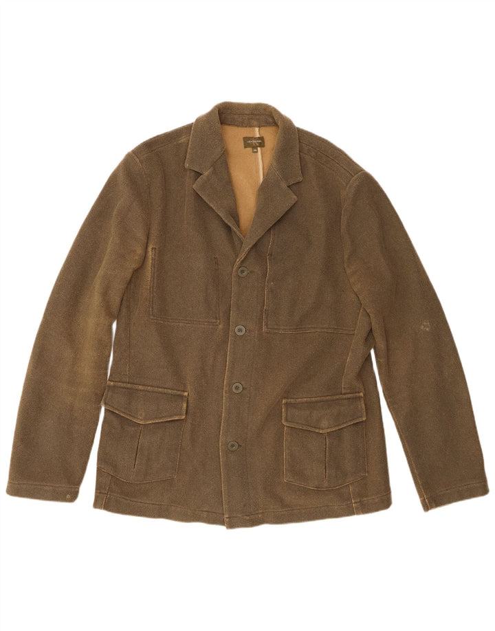 Мужской пиджак с 3 пуговицами Calvin Klein UK 44 2XL, полиэстер цвета хаки