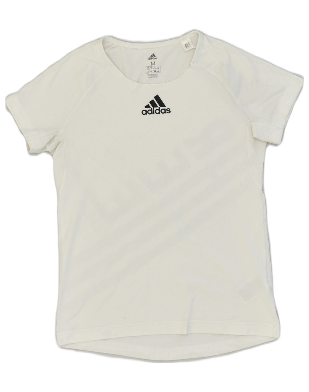 ADIDAS Boys Graphic T-Shirt Top 11-12 Years White Polyester | Vintage Adidas | Thrift | Second-Hand Adidas | Used Clothing | Messina Hembry 