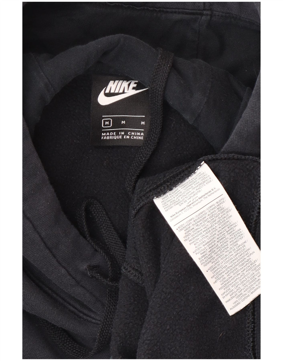 Мужской джемпер с капюшоном Nike среднего размера, темно-синий, хлопок