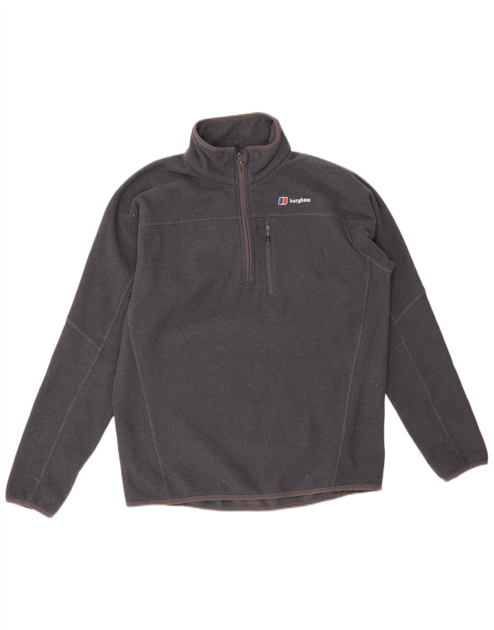 Berghaus Мужской флисовый джемпер с воротником на молнии, средний серый полиэстер