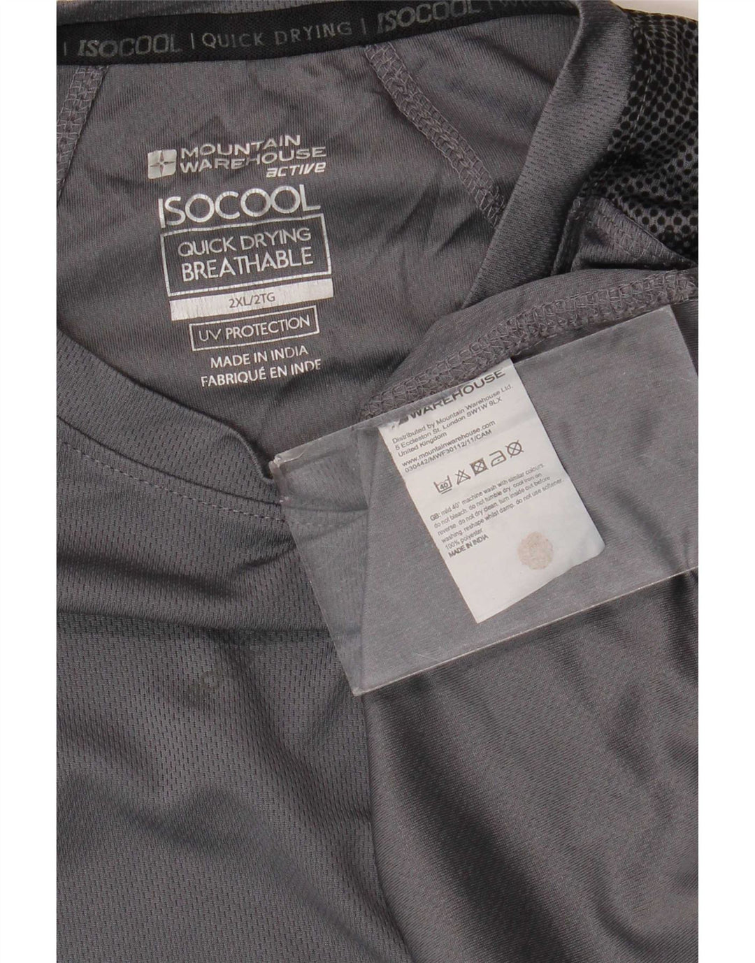 Мужская футболка Mountain Warehouse Top 2XL, серый камуфляжный полиэстер