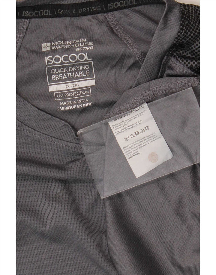 Мужская футболка Mountain Warehouse Top 2XL, серый камуфляжный полиэстер