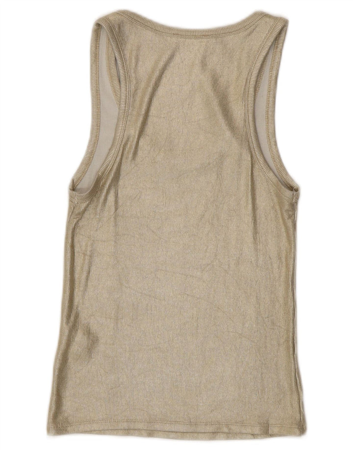 Женский жилет Zara UK 12, средний золотой, вискоза