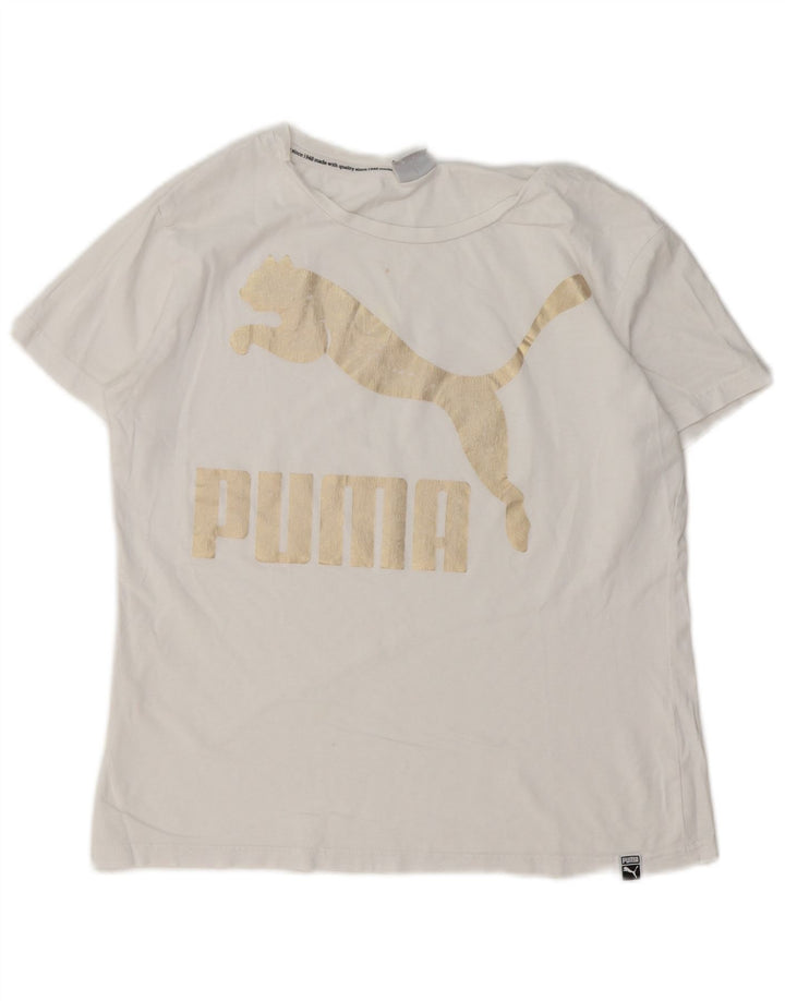 Женская футболка с рисунком PUMA Top UK 12, средний белый
