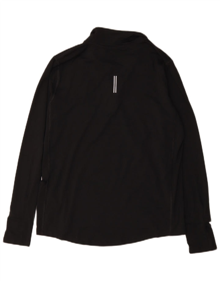 Мужской пуловер с воротником на молнии Nike Dri Fit, спортивный костюм, средний черный полиэстер