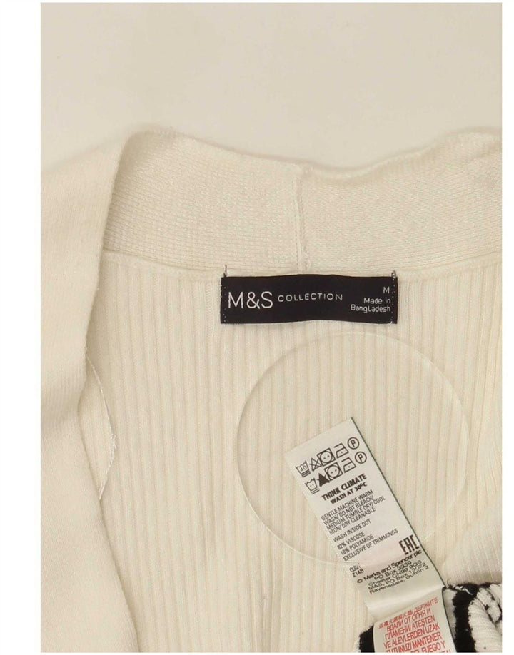 Женский удлиненный кардиган Marks & Spencer UK 14, средний, белый