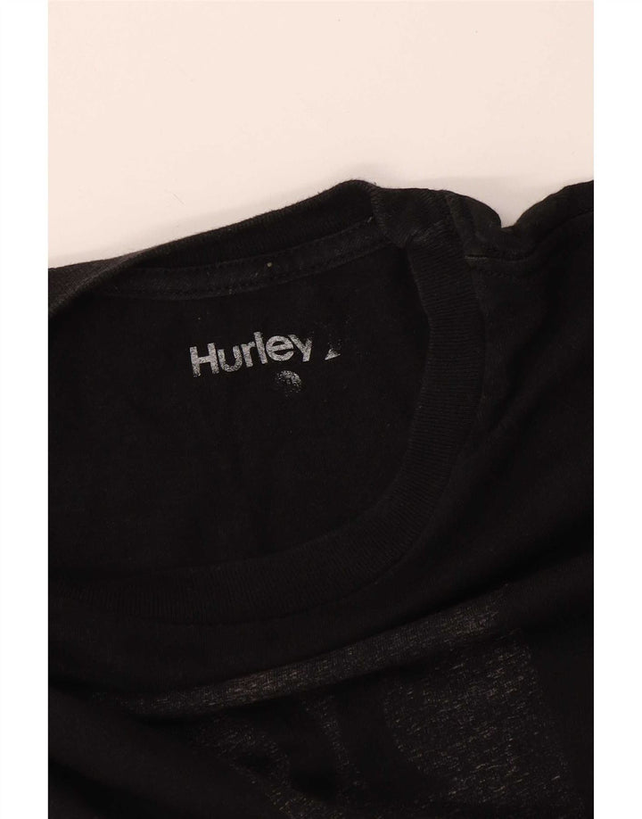 Мужская футболка с рисунком Hurley, большая черная