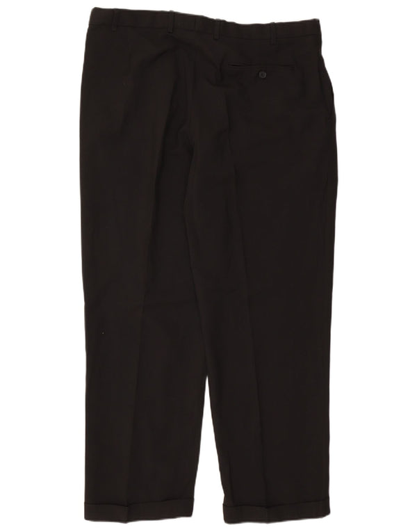 Мужские костюмные брюки Marks & Spencer W38 L29 черные из полиэстера