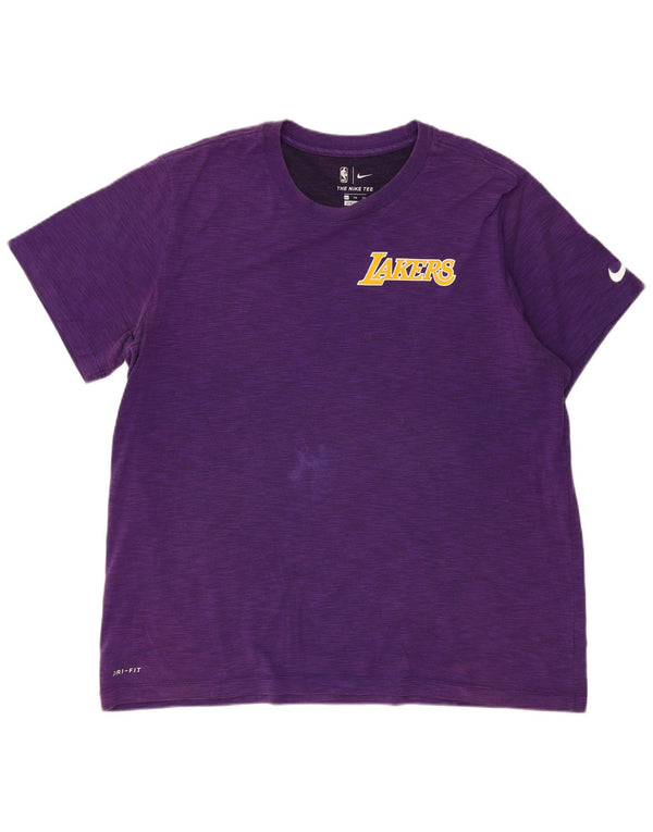 Мужская футболка Nike Lakers 2XL, хлопковая фиолетовая крапинка