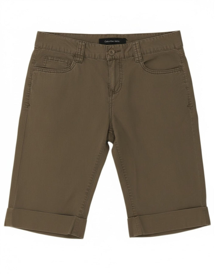 Женские шорты-бермуды Calvin Klein US 8 Medium W30 Хаки Хлопок