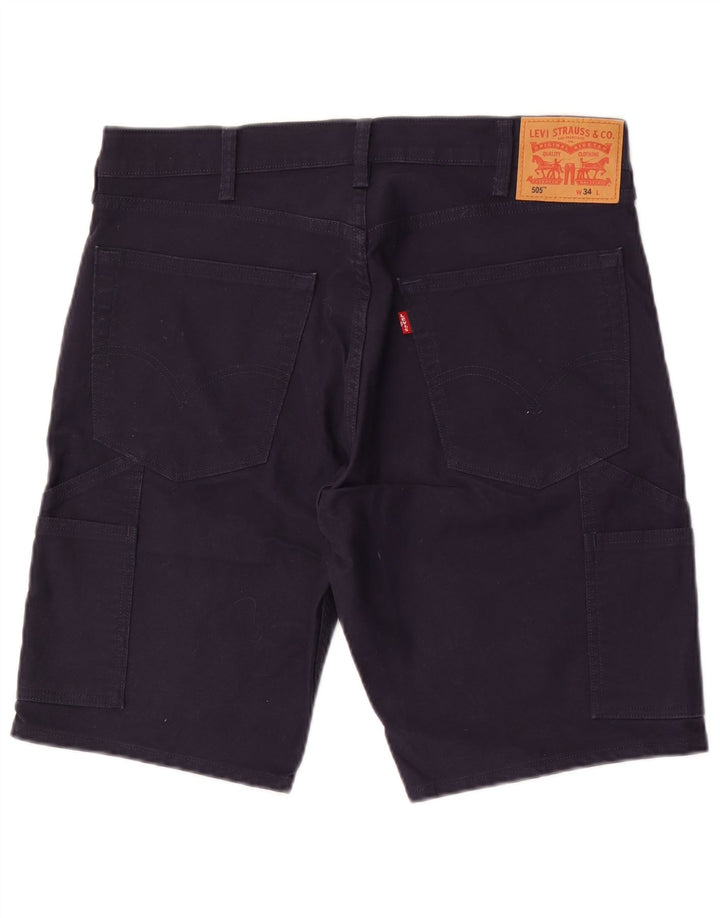 Мужские повседневные шорты Levi's 505 W34, большие темно-синие, хлопок