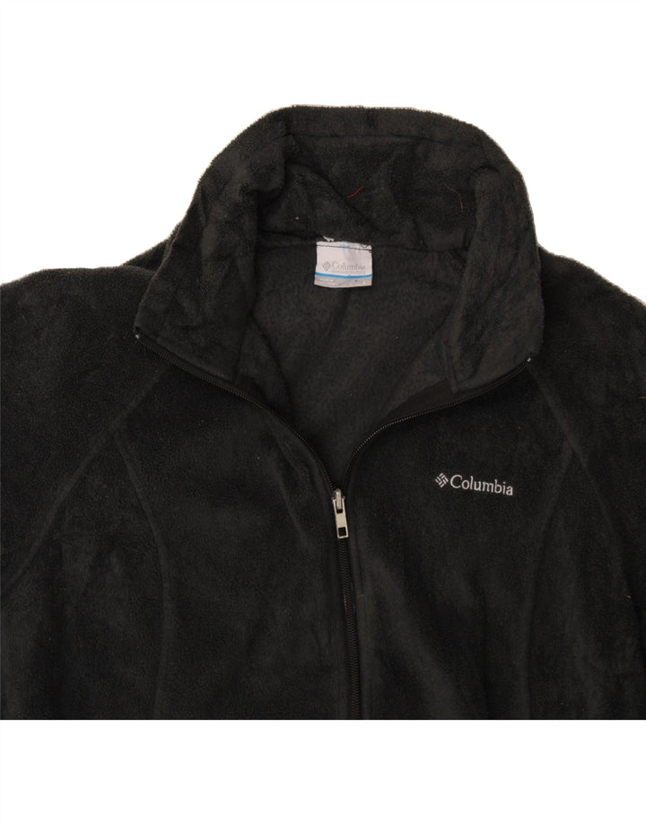 COLUMBIA Womens Fleece Jacket UK 16 Large Black Polyester Vintage Columbia and Second-Hand Columbia from Messina Hembry 