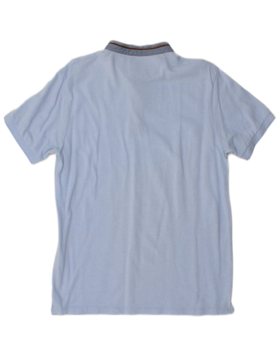 Мужская рубашка-поло Zara среднего синего цвета