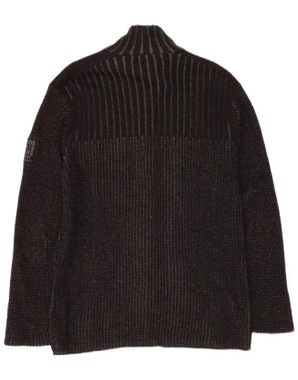 CALVIN KLEIN JEANS Женский кардиган-свитер UK 14, большой серый хлопок