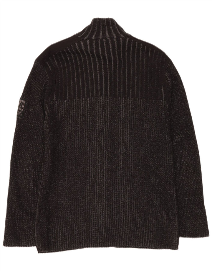 CALVIN KLEIN JEANS Женский кардиган-свитер UK 14, большой серый хлопок