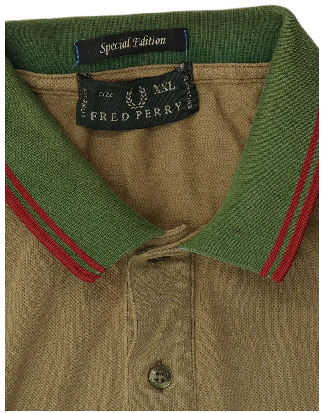Рубашка-поло FRED PERRY для мальчиков 15-16 лет, 2XL, хаки