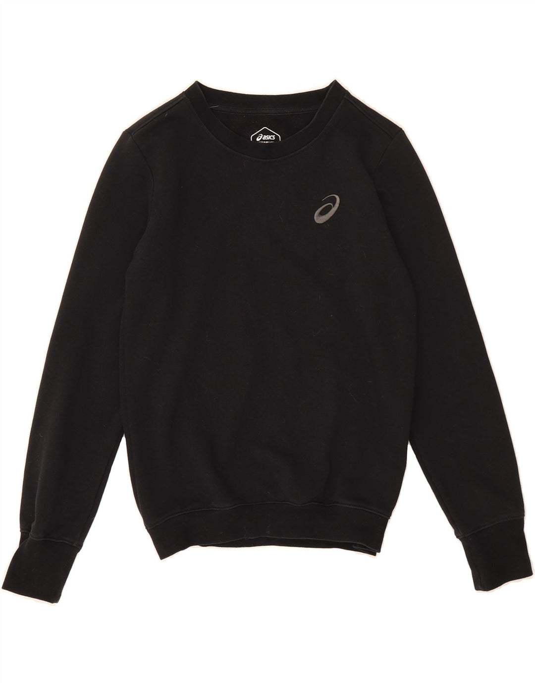 ASICS Womens Sweatshirt Jumper UK 10 Small Black Cotton Vintage Asics and Second-Hand Asics from Messina Hembry 